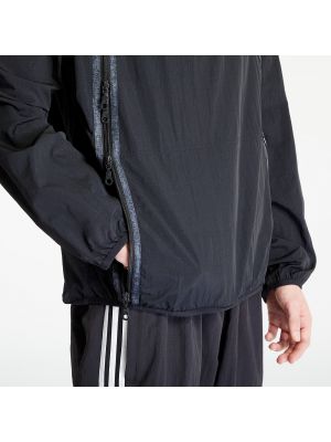 Αντιανεμικό μπουφάν με φερμουάρ Adidas Originals μαύρο
