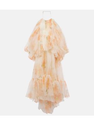 Svilena midi haljina s cvjetnim printom Zimmermann