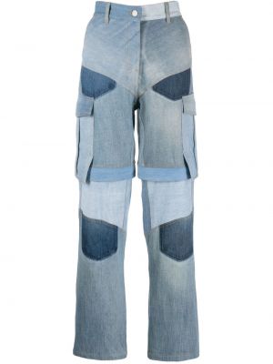 Straight fit džíny s vysokým pasem Srvc Studio modré