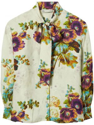 Bluză cu funde cu model floral Tory Burch