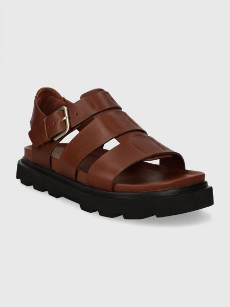 Kožené sandály Ugg hnědé