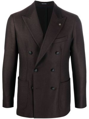 Ull lang blazer Tagliatore brun