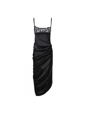 Sukienka midi asymetryczna Jacquemus czarna