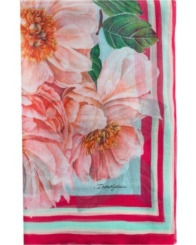 Pañuelo de flores con estampado Dolce & Gabbana rosa