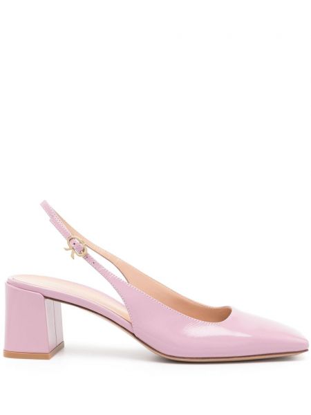 Полуотворени обувки с отворена пета Gianvito Rossi розово