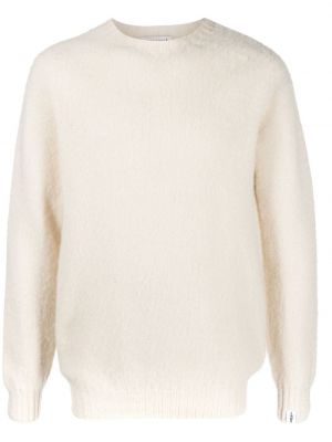 Vilnonis megztinis apvaliu kaklu Mackintosh balta