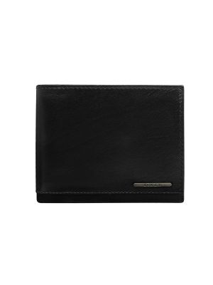 Kožená peňaženka Fashionhunters čierna