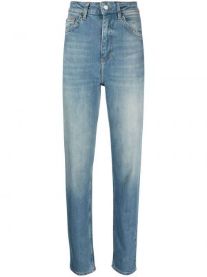 Smal hög midja skinny fit-jeans Emporio Armani blå