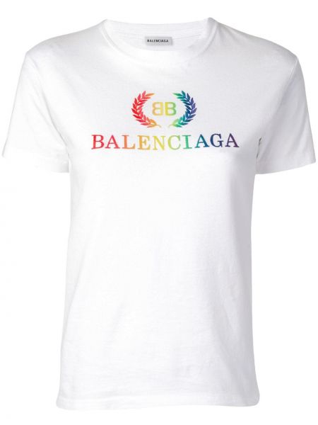 T-krekls Balenciaga balts