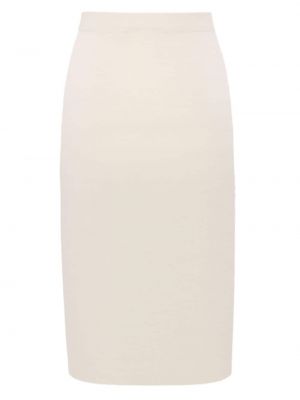 Dzianinowa spódnica ołówkowa Saint Laurent biała