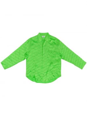 Camicia in tessuto jacquard Balenciaga verde