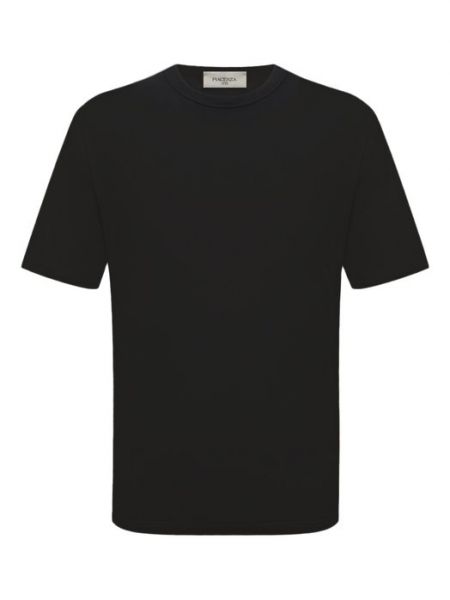 Хлопковая кашемировая футболка Piacenza Cashmere 1733 черная