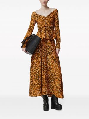 Pouzdrová sukně s potiskem s abstraktním vzorem Altuzarra