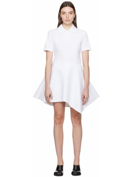 Белое асимметричное платье мини Jw Anderson