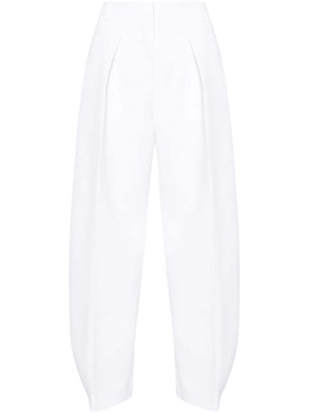 Plisované kalhoty Jacquemus bílé