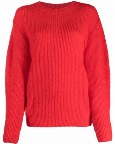 Jersey de tela jersey de cuello redondo Pinko rojo