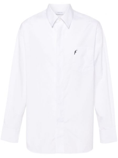 Poloshirt med broderier Ferragamo hvid