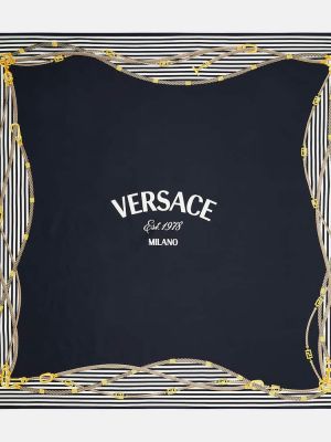 Jedwabna szal z nadrukiem Versace