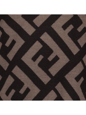 Jersey de lana con estampado de tela jersey Fendi marrón