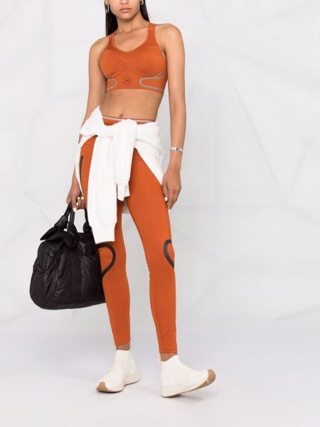 Top con estampado Adidas By Stella Mccartney naranja