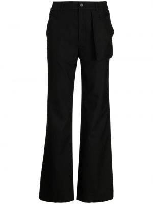 Hose mit geknöpfter ausgestellt Feng Chen Wang schwarz