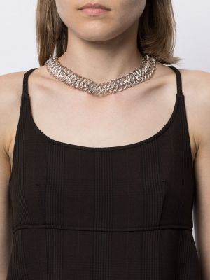 Collar Christian Dior plateado