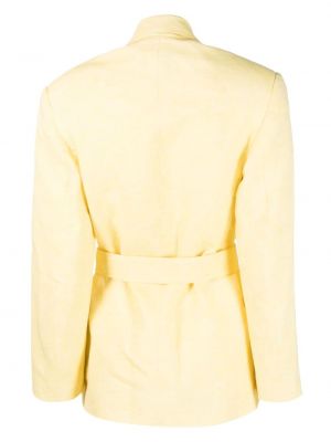 Lněné sako Forte Dei Marmi Couture žluté