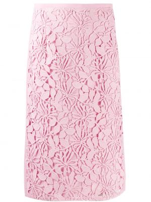 Falda midi de flores Nº21 rosa