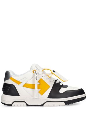 Δερμάτινα sneakers Off-white κίτρινο
