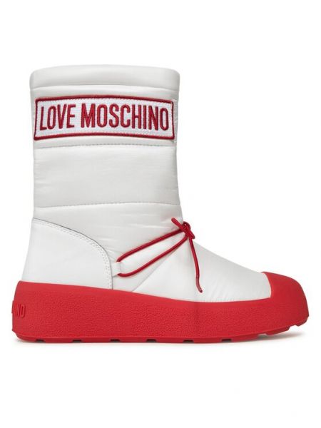 Kozačky Love Moschino bílé