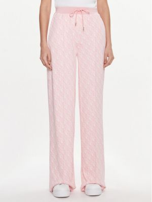 Rovné kalhoty Guess růžové