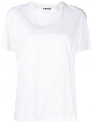 T-shirt con scollo tondo Jil Sander bianco