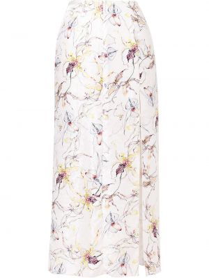 Žakárová hodvábna saténová sukňa Jason Wu Collection biela