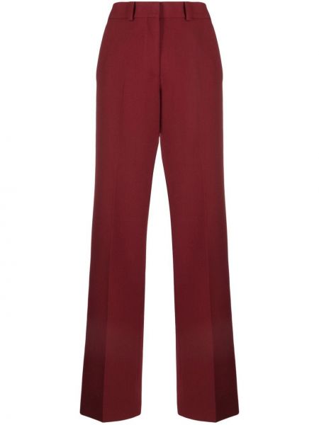 Vlněné rovné kalhoty Quira červené