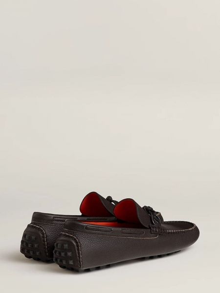 Kožené loafers Hermès Pre-owned hnědé