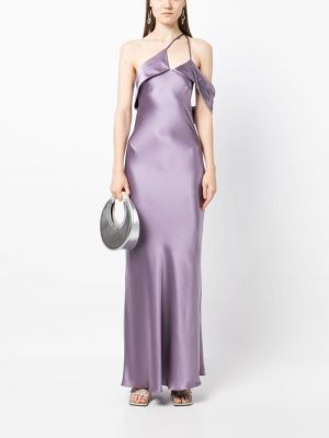 Robe de soirée asymétrique Michelle Mason violet