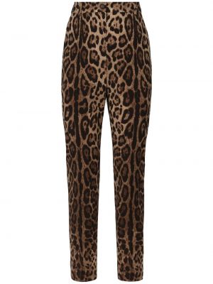 Raštuotos kelnės leopardinės Dolce & Gabbana