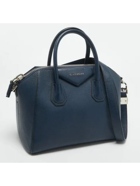 Shopperka skórzana Givenchy Pre-owned niebieska