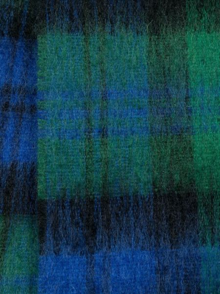 Echarpe à carreaux en tricot Mackintosh bleu