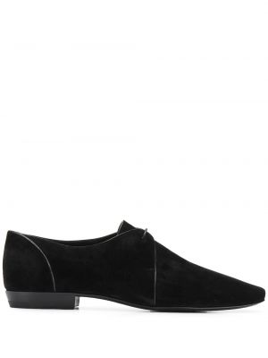 Обувки в стил дерби с връзки с дантела Saint Laurent черно