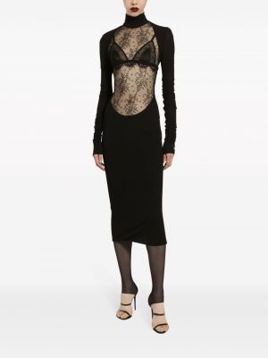 Spitzen abendkleid Dolce & Gabbana schwarz