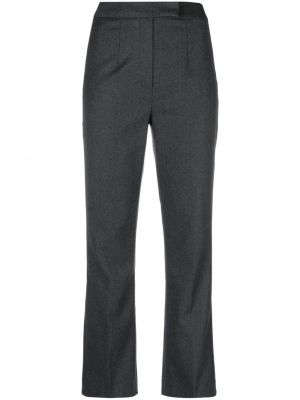 Vlněné rovné kalhoty John Galliano Pre-owned šedé