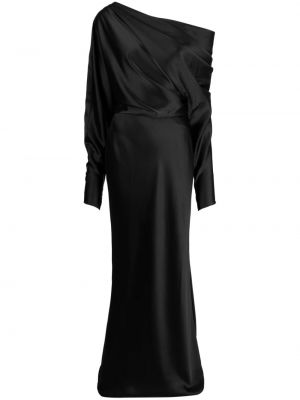 Σατέν βραδινό φόρεμα Amsale μαύρο