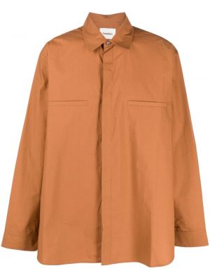 Camicia con bottoni di cotone Nanushka arancione