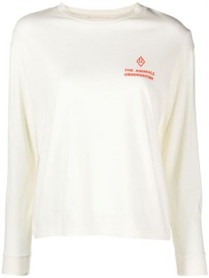 Βαμβακερή μπλούζα The Animals Observatory λευκό