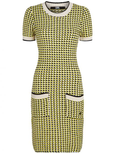 Mini robe avec manches courtes en tweed Karl Lagerfeld