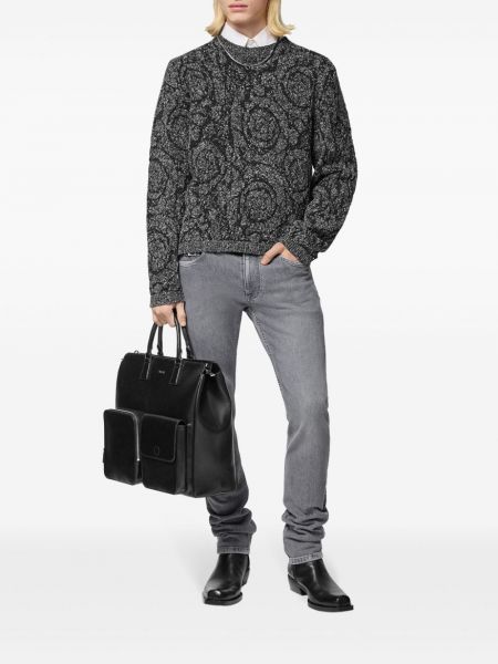Jacquard pullover Versace schwarz