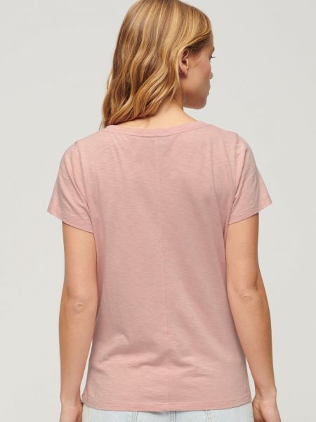 Базовая футболка SCOOP NECK Superdry розовый