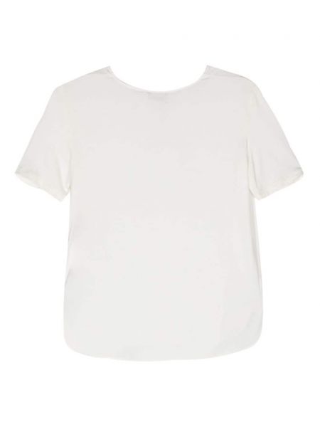 Hedvábné tričko Max Mara bílé