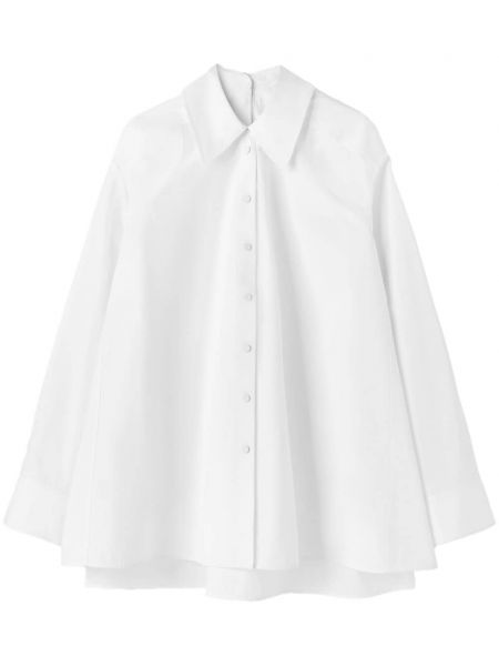Koszula bawełniana oversize Jil Sander biała